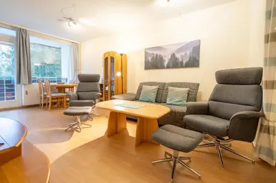 Ein Sitzbereich in der Unterkunft Ferienwohnung Harzreise