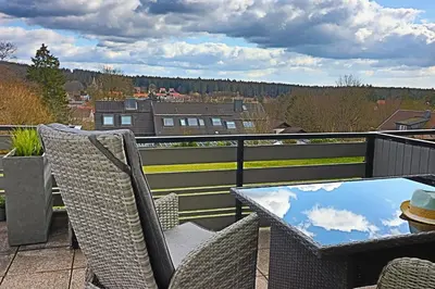 Ein Balkon oder eine Terrasse in der Unterkunft Lichtblick Hahnenklee - Happy Harz
