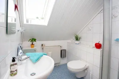 Ein Badezimmer in der Unterkunft Ferienwohnung Anemone mit Bergblick