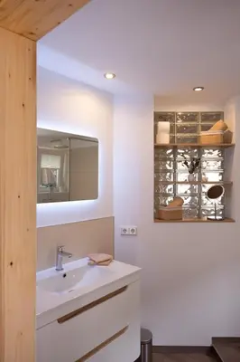 Ein Badezimmer in der Unterkunft Haus am rauschenden Wasser