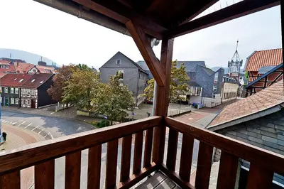 Ein allgemeiner Bergblick oder ein Berglick von der Ferienwohnung aus