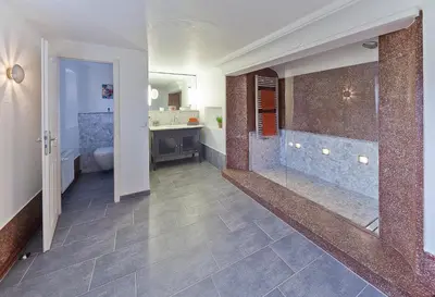 Ein Badezimmer in der Unterkunft Ferienwohnung im Weberturm Goslar