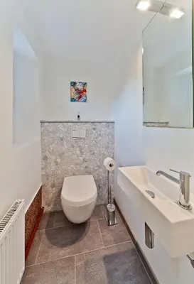 Ein Badezimmer in der Unterkunft Ferienwohnung im Weberturm Goslar