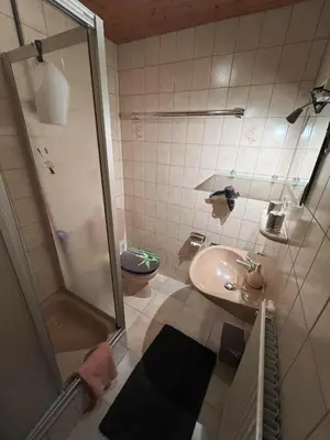 Ein Badezimmer in der Unterkunft Gemütliche Ferienwohnung Nr. 2 im Harz für max. 3 Personen