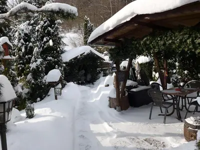 Gemütliches kleines Ferienhäuschen Nr. 3 im Harz für 2 Personen (inkl. Balkon) im Winter