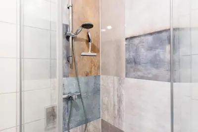 Ein Badezimmer in der Unterkunft 