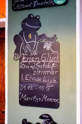 Ein Zertifikat, Auszeichnung, Logo oder anderes Dokument, das in der Unterkunft 