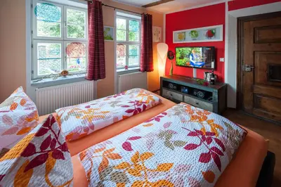 Ein Bett oder Betten in einem Zimmer der Unterkunft 