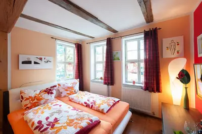 Ein Bett oder Betten in einem Zimmer der Unterkunft 