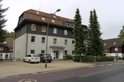 Das Gebäude in dem sich die Ferienwohnung befindet
