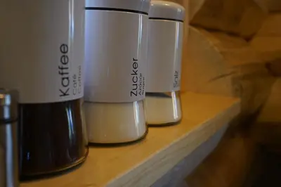 Kaffee-/Teezubehör in der Unterkunft Tiefenbach-Chalet