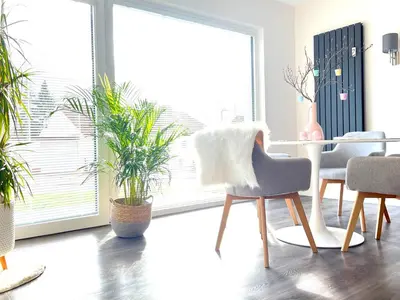 Ein Sitzbereich in der Unterkunft Zauberhafte Ferienwohnung mit Wellness-Bad