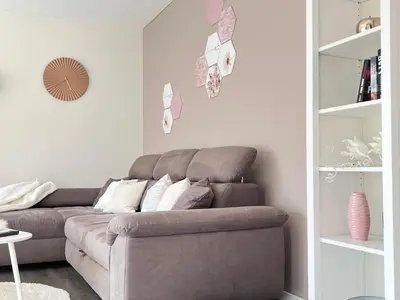 Ein Sitzbereich in der Unterkunft Zauberhafte Ferienwohnung mit Wellness-Bad