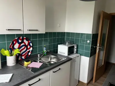 Küche/Küchenzeile in der Unterkunft Gästewohnung Heinrich-Heine-Straße 8