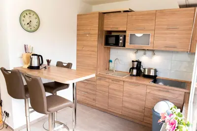 Grundriss der Unterkunft Terrassenhaus Fichtenwald im Harz mit Schwimmbad & Sauna