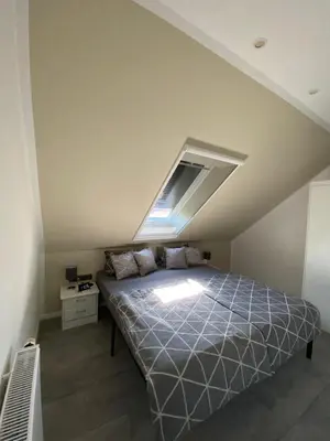 Ein Bett oder Betten in einem Zimmer der Unterkunft Ferienwohnung Harztraum