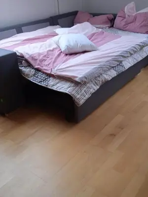 Ein Bett oder Betten in einem Zimmer der Unterkunft Ferienwohnung Merlina WLAN-Wandern-Radfahren-Motoradurlaub