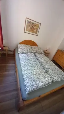 Ein Bett oder Betten in einem Zimmer der Unterkunft Ferienwohnung in Wernigerode