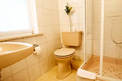 Ein Badezimmer in der Unterkunft Ferienwohnungen Hasenpatt