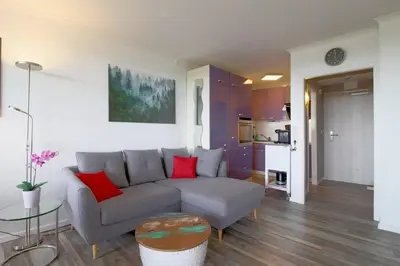 Ein Sitzbereich in der Unterkunft Apartment 454