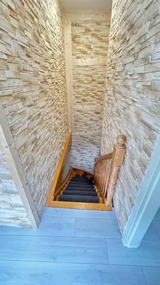 Ein Sitzbereich in der Unterkunft Ferienhaus Am Trollmönch