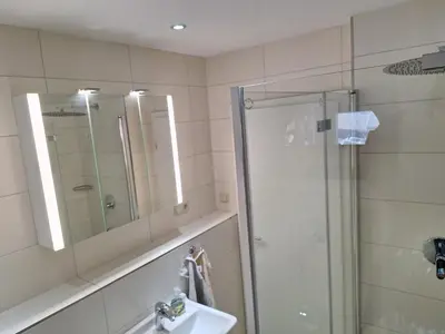 Ein Badezimmer in der Unterkunft Wandersruh