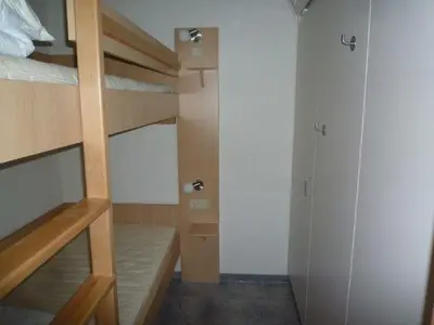 Ein Etagenbett oder Etagenbetten in einem Zimmer der Unterkunft Apartment 531 Hohegeiss mit Schwimmbad und Sauna