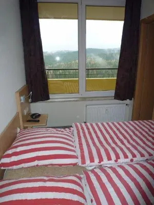 Ein Bett oder Betten in einem Zimmer der Unterkunft Apartment 531 Hohegeiss mit Schwimmbad und Sauna