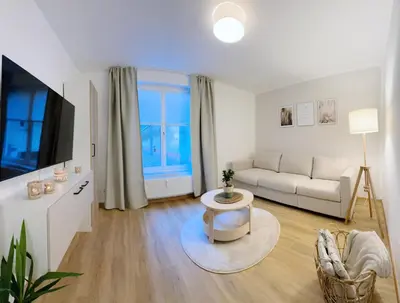 Ein Sitzbereich in der Unterkunft REGIOHOTEL Harzresidenz Wernigerode - #Familienfreundlich #FrischRenoviert #Waschmaschine #FreeParking