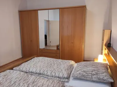 Ein Bett oder Betten in einem Zimmer der Unterkunft Ferienwohnung Ruben