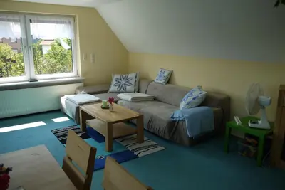 Ein Sitzbereich in der Unterkunft Brocken in Sicht