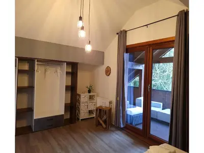 Ein Bett oder Betten in einem Zimmer der Unterkunft Ferienhaus im Kurort inkl Frühstück