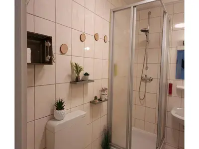 Ein Badezimmer in der Unterkunft Ferienhaus im Kurort inkl Frühstück