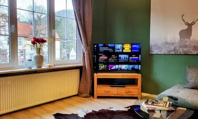 TV/Unterhaltungsangebot in der Unterkunft HIRSCH FeWo Brocken - Parkplatz - Zentral