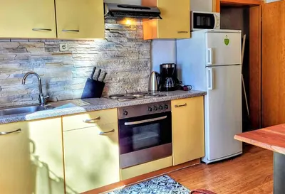 Küche/Küchenzeile in der Unterkunft HIRSCH Apartment Fuchsbau - zentral - Garten