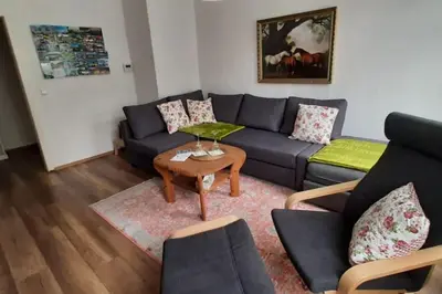 Ein Sitzbereich in der Unterkunft Ferienwohnung in Wernigerode