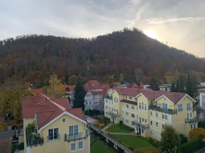 Ein allgemeiner Bergblick oder ein Berglick von der Ferienwohnung aus