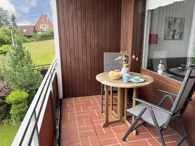 Ein Balkon oder eine Terrasse in der Unterkunft Ferienwohnung Bergliebe