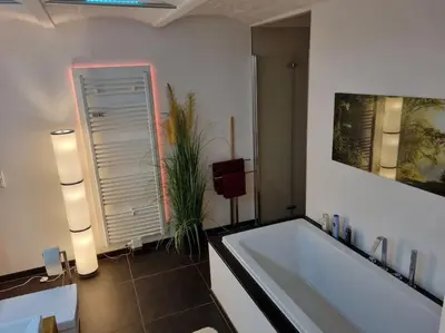 Ein Badezimmer in der Unterkunft FeWo Bismarck