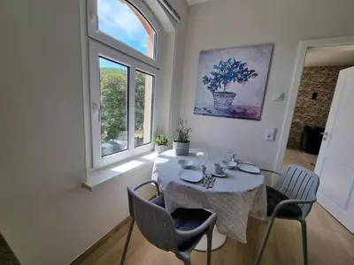 Ein Sitzbereich in der Unterkunft Mehr-Blick