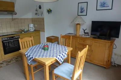Küche/Küchenzeile in der Unterkunft Ferienwohnung Parkresidenz