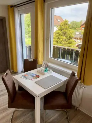 Ein Sitzbereich in der Unterkunft Haus Wilma