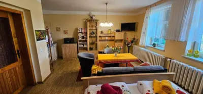 Küche/Küchenzeile in der Unterkunft Bauer Linde's Ferienwohnung