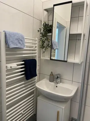 Ein Badezimmer in der Unterkunft Ferienwohnung Nordmann 5