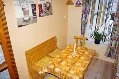 Ein Sitzbereich in der Unterkunft Ferienwohnung Sonneneck