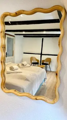 Ein Bett oder Betten in einem Zimmer der Unterkunft Bleibe am Steinweg