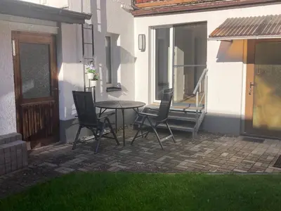 Ein Patio oder anderer Außenbereich in der Unterkunft Ferienwohnungen Garzke