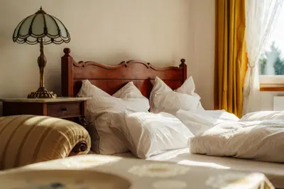 Ein Bett oder Betten in einem Zimmer der Unterkunft Unik Villa- Luxus Appartemente im Oberharz