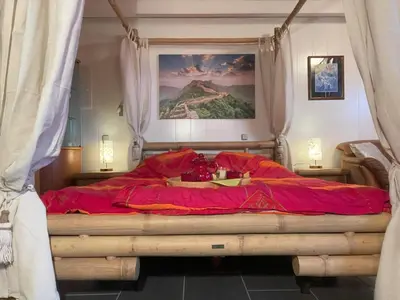 Ein Bett oder Betten in einem Zimmer der Unterkunft Berghof Arnika
