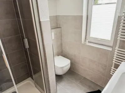 Ein Badezimmer in der Unterkunft Harz-Wohnung Natur pur